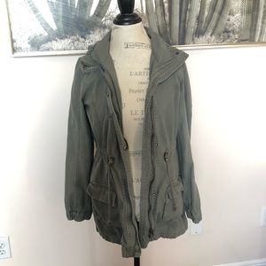 Olive green military style jacket